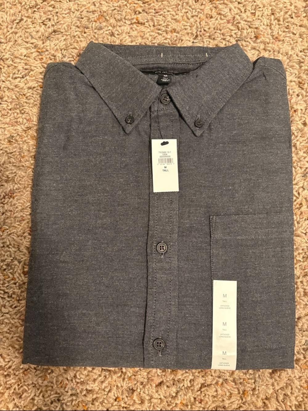 Banana Republic Men's Button-Down Shirt in Charcoal Gray